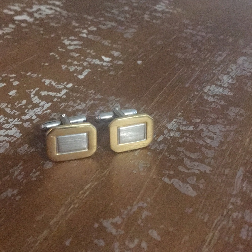 Cufflinks Engravable Gold and Silver Colored